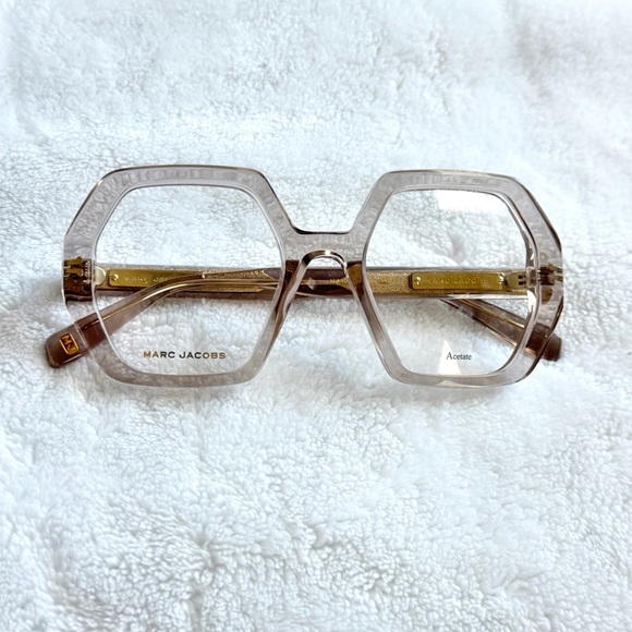 MARC JACOBS Women’s MJ 1077 Beige Hexagon Eyeglasses - Picture 5 of 8
